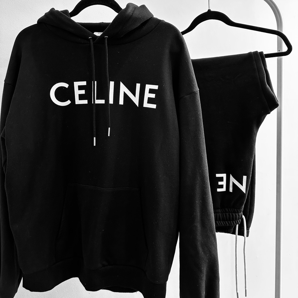 Celine Sweatsuit. Size L. Black/White